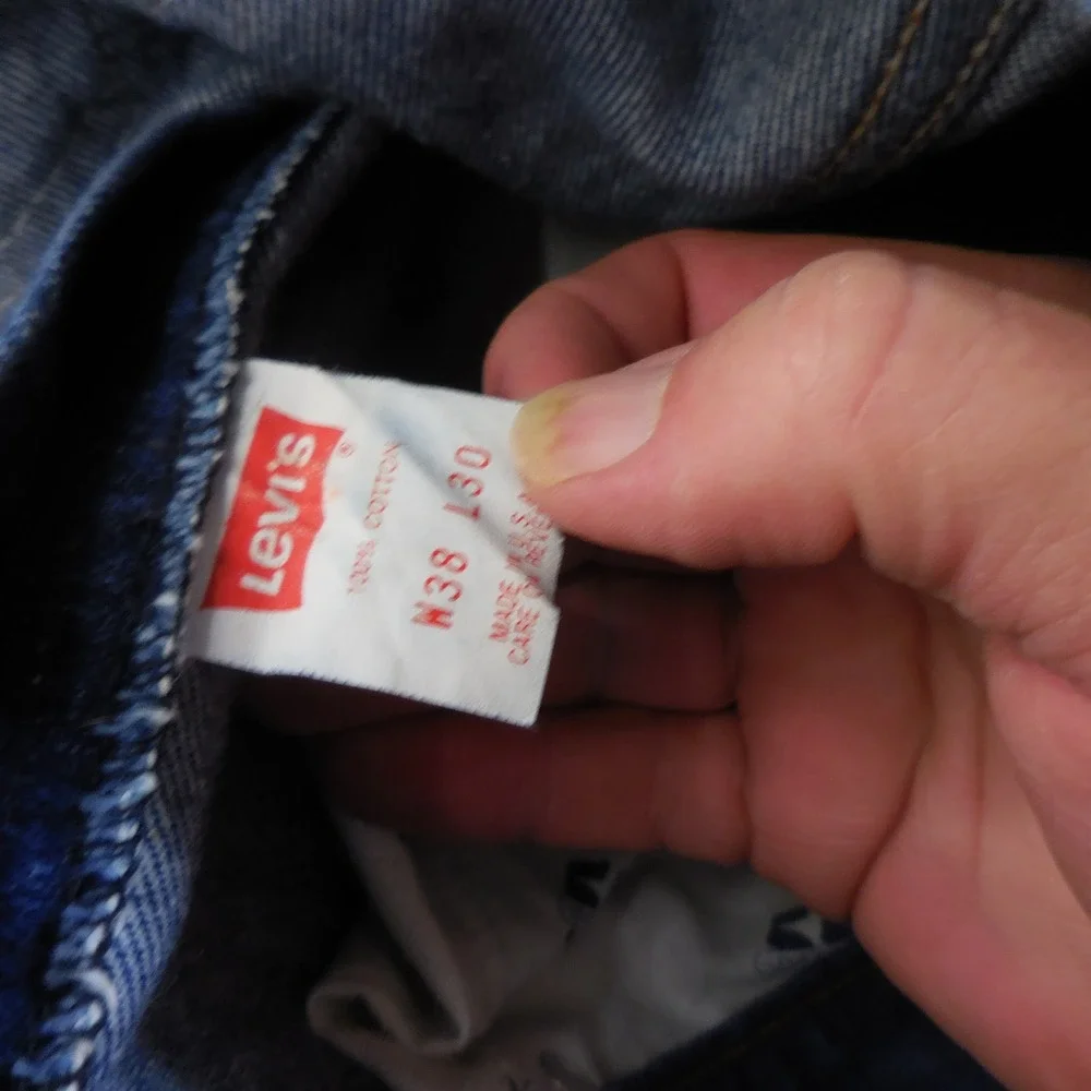 Vintage Levis 557 For Cowboys Jeans Mens 36x24 Blue Denim Made in USA High Rise